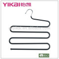 2015 new product PVC coated space saving metal trouser/pants hangers with 5layers